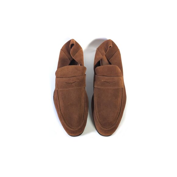 Wolf & Shepherd: The Monaco Loafer | Milled Wolf & Shepherd Monaco Waterproof Suede Loafer Mens 12.5 Chestnut Suede